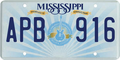 MS license plate APB916
