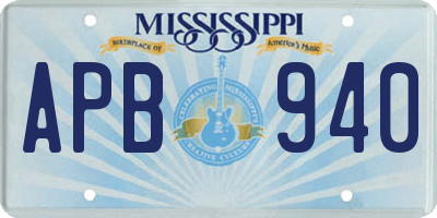 MS license plate APB940