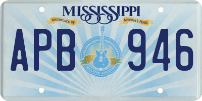 MS license plate APB946