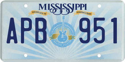 MS license plate APB951
