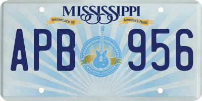 MS license plate APB956