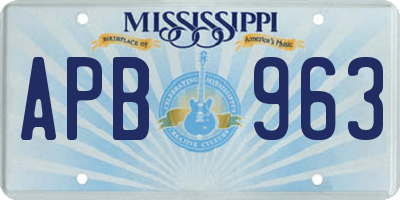 MS license plate APB963
