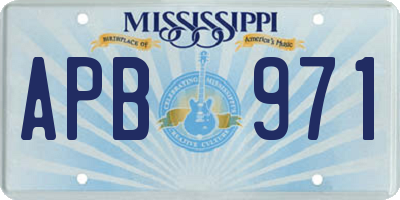 MS license plate APB971