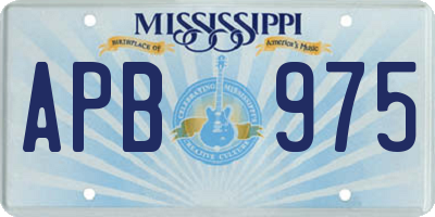 MS license plate APB975