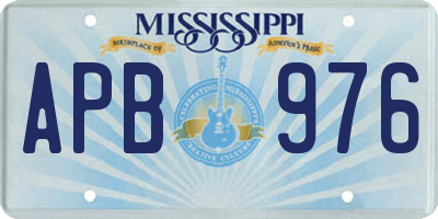 MS license plate APB976
