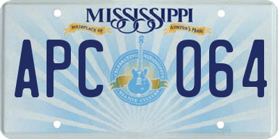 MS license plate APC064