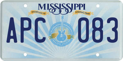 MS license plate APC083