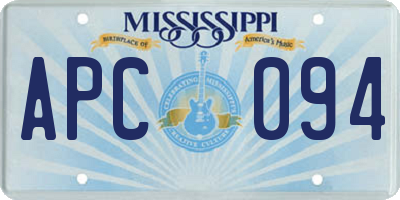 MS license plate APC094