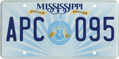 MS license plate APC095