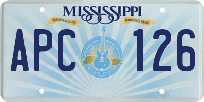 MS license plate APC126