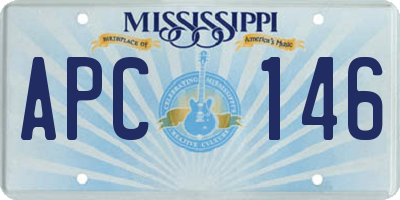 MS license plate APC146