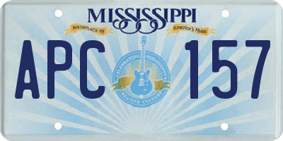 MS license plate APC157