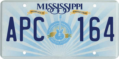 MS license plate APC164