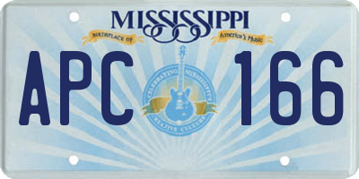 MS license plate APC166