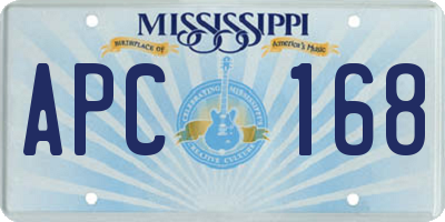 MS license plate APC168