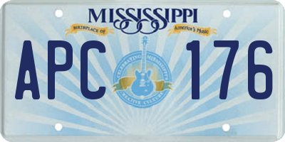 MS license plate APC176