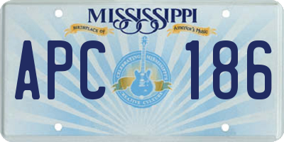 MS license plate APC186