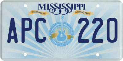 MS license plate APC220