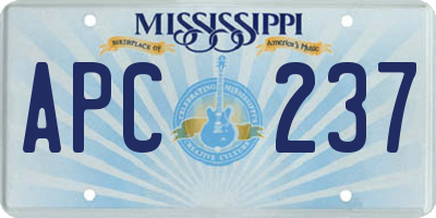 MS license plate APC237