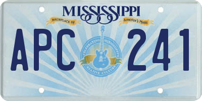 MS license plate APC241