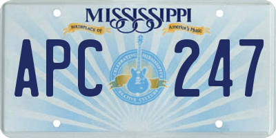 MS license plate APC247