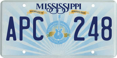 MS license plate APC248