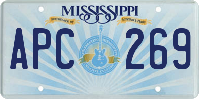 MS license plate APC269