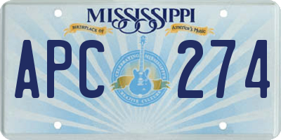 MS license plate APC274