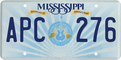 MS license plate APC276