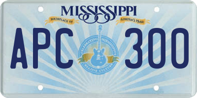 MS license plate APC300