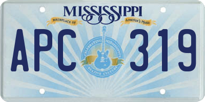 MS license plate APC319
