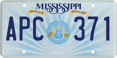 MS license plate APC371