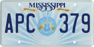 MS license plate APC379