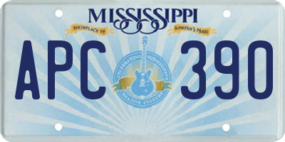 MS license plate APC390