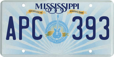 MS license plate APC393