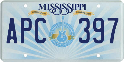 MS license plate APC397