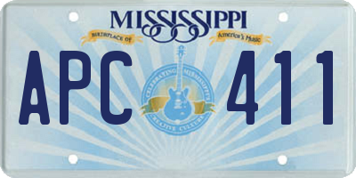 MS license plate APC411