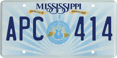 MS license plate APC414