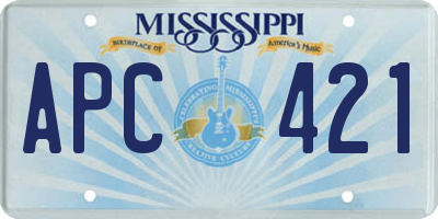 MS license plate APC421
