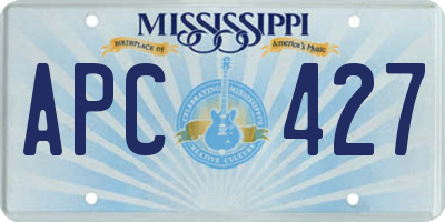 MS license plate APC427