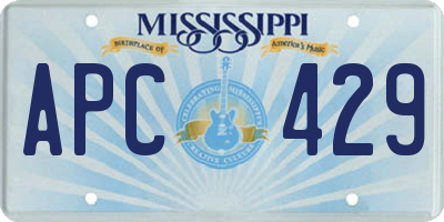 MS license plate APC429