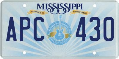 MS license plate APC430
