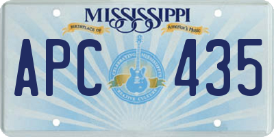 MS license plate APC435