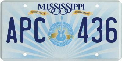 MS license plate APC436