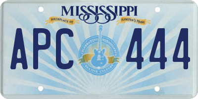 MS license plate APC444