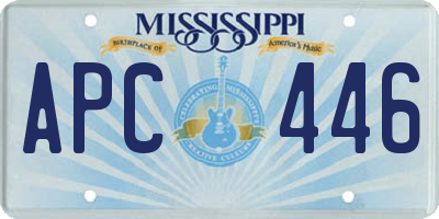 MS license plate APC446