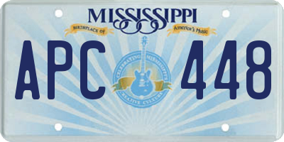 MS license plate APC448