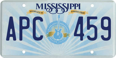 MS license plate APC459