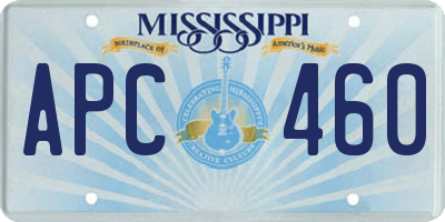 MS license plate APC460