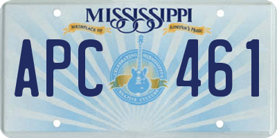 MS license plate APC461